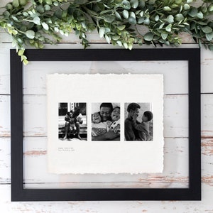 Personalized Father&#39;s Day Gift for Dad, Gift For Dad From Daughter or Son, Father daughter Portrait from Photo, Framed photos for Dad gift