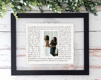 CUSTOM Mother of the Bride Gift from Bride, Wedding Gift Mom, Mother of the Bride Photo Frame, Mother of the Bride Gift Poem, Gift for Mom