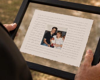 Father of the Bride Gift- Framed picture of Bride and Dad, Personalized Frame for Dad, Father-Daughter Dance, Song Lyrics, Mother-Son Dance