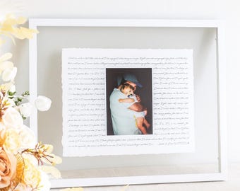 Father of the Bride Gift- Framed picture of Bride and Dad, Personalized Frame for Dad, Father-Daughter Dance, Song Lyrics, Mother-Son Dance