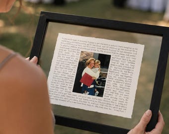 Mother of the groom Gift- Framed picture of groom and mom, Personalized Frame for mom, mother-son Dance, Song Lyrics custom, groom-mom Dance