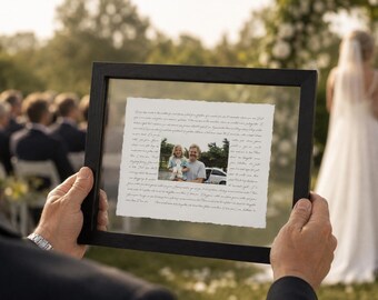 Father of the Bride Gift- Framed picture of Bride and Dad, Personalized Frame for Dad, Father-Daughter Dance, Song Lyrics, Mother-Son Dance