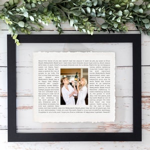 Regalo para la mejor amiga el día de la boda, regalo para la novia de la dama de honor, regalo de novia, impresión de boda personalizada, regalo único para la futura novia