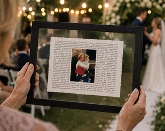 Mother of the Bride Gift from the Bride, Wedding Gift Mom, Mother of the Bride Photo Frame, Mother of the Bride Gift Poem, Gift for Mom