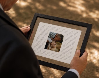 Father of the Bride Gift- Framed picture of Bride and Dad, Personalized Frame for Dad, Father-Daughter Dance, Song Lyrics, Mother-Son Dance