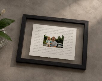 Father of the Bride Gift- Framed picture of Bride and Dad, Personalized Frame for Dad, Father-Daughter Dance, Song Lyrics, Mother-Son Dance