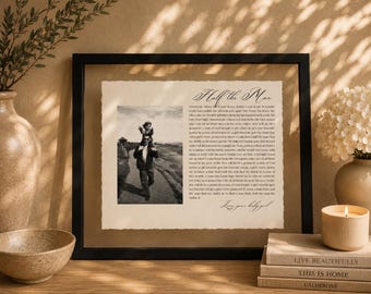 Father of the Bride Gift- Framed picture of Bride and Dad, Personalized Frame for Dad, Father-Daughter Dance, Song Lyrics, Mother-Son Dance