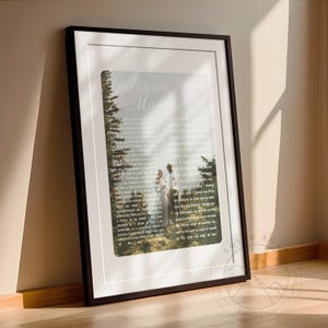 Wedding Vows with Photo Print, Our Vows Custom Framed print, Wedding Vows Couples Song, Anniversary Gift for him/her, Wedding Vows Wall Art