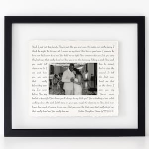 Father of the Bride Gift • Personalized Wedding Photo Frame from Daughter • Sentimental Picture Frame Keepsake for Dad