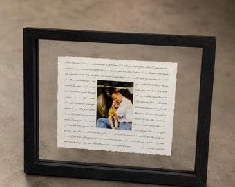 Father of the Bride Gift- Framed picture of Bride and Dad, Personalized Frame for Dad, Father-Daughter Dance, Song Lyrics, Mother-Son Dance