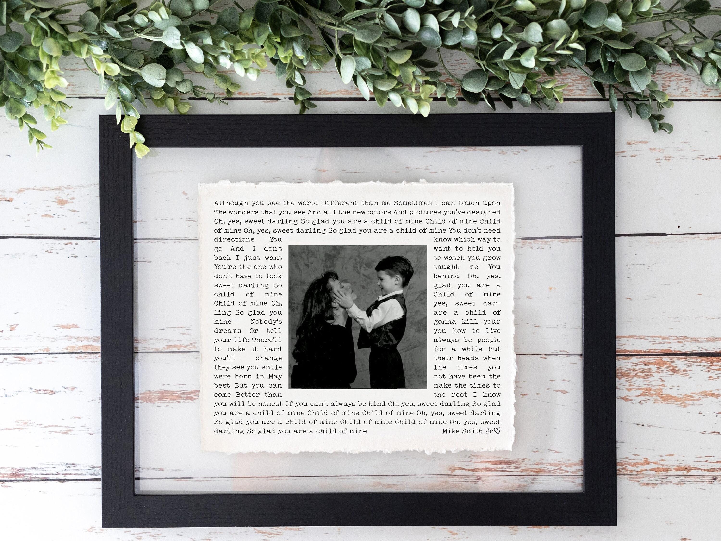 Mother of the groom Gift- Framed picture of groom and mom, Personalized Frame for mom, mother-son Dance, Song Lyrics custom, groom-mom Dance