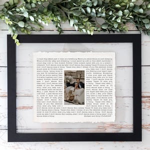 Custom Lyrics Print, Personalized Music Poster, Song Lyrics Wall Art, Customizable Music Gift, Music Lover Gift, Wedding Song Lyric Art