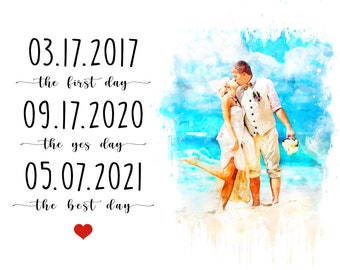 First Day Yes Day Best Day Sign, Love Story Sign Special Dates Sign Wedding Date Sign, Anniversary Gift Bridal Shower Valentines Holiday