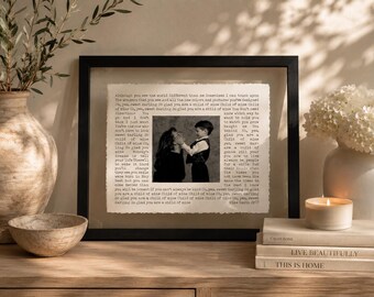 Mother of the groom Gift- Framed picture of groom and mom, Personalized Frame for mom, mother-son Dance, Song Lyrics custom, groom-mom Dance