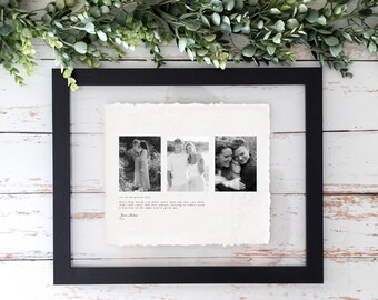 Nostalgic Mother's Day Gift with Childhood Photos, a Sentimental Message, and Kids Name(s) and Birth Dates for Mom or Mom-Like Figure