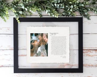 Wedding Song Print, first dance lyrics print, custom song lyrics gift, paper anniversary gift, vintage style, personalized anniversary gift