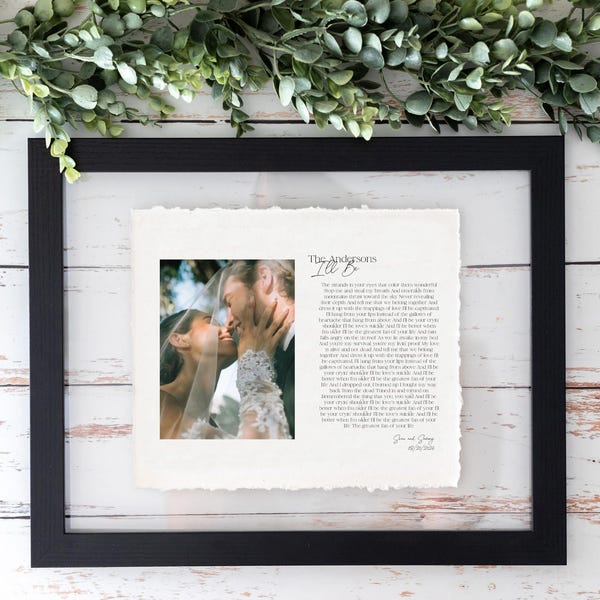 Impresión de canción de boda, primera impresión de letras de baile, regalo de letras de canciones personalizadas, regalo de aniversario en papel, estilo vintage, regalo de aniversario personalizado
