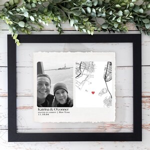 CUSTOM VALENTINES GIFT Where We Met Map, Where it all began Engagement Gift for Couple, Map Print, Custom Map Engagement Print
