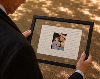 Father of the Bride Gift- Framed picture of Bride and Dad, Personalized Frame for Dad, Father-Daughter Dance, Song Lyrics, Mother-Son Dance