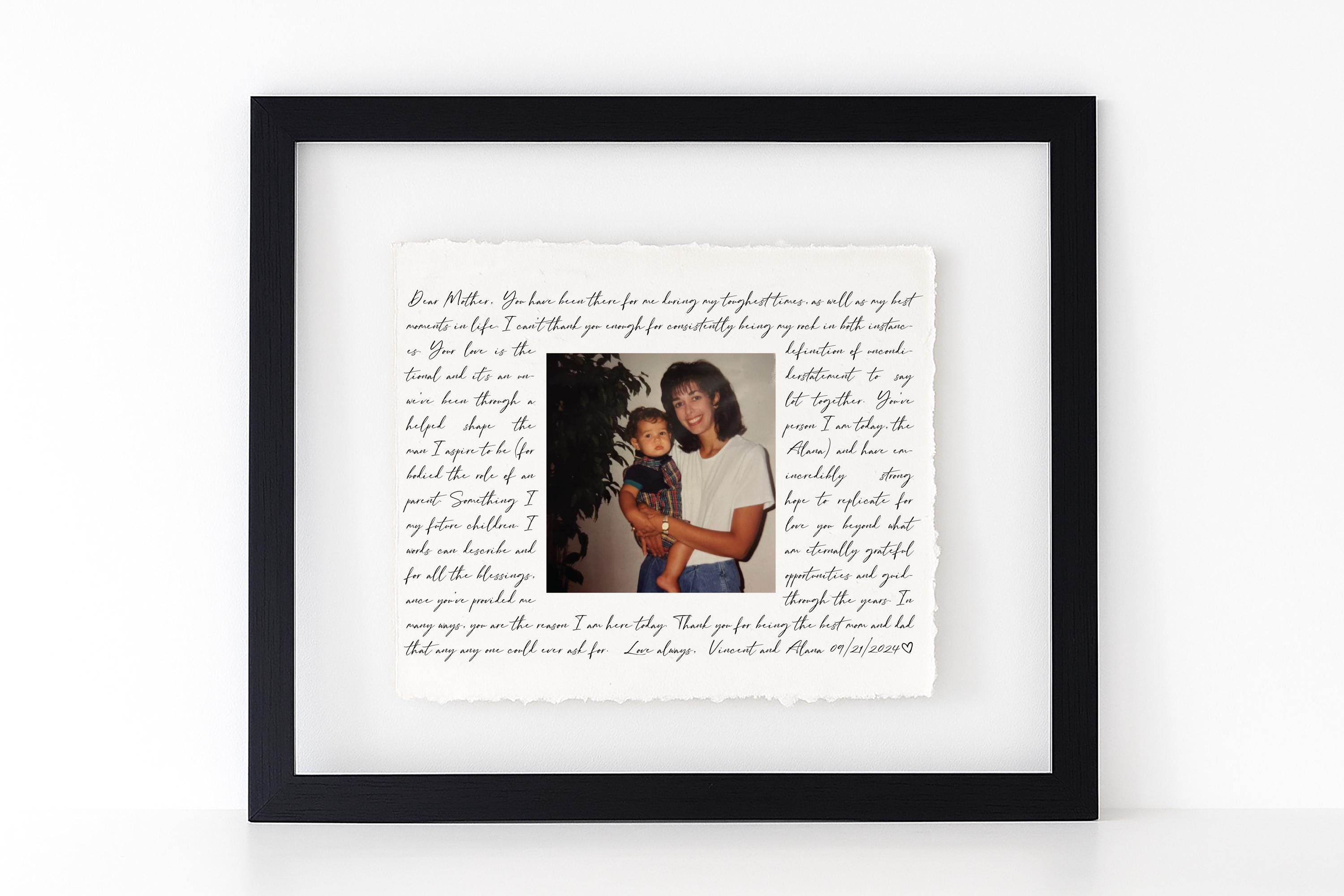 Mother of the Bride Gift from Daughter • Custom Wedding Photo Frame • Personalized Keepsake for Mom • Thank You Gift for Her