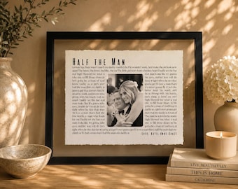Father of the Bride Gift- Framed picture of Bride and Dad, Personalized Frame for Dad, Father-Daughter Dance, Song Lyrics, 2025 wedding gift