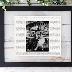 Wedding Vow Art Print, First Dance Song Lyrics, Cotton or Deckled Paper Anniversary Gift, 1st Year Personalized Keepsake .