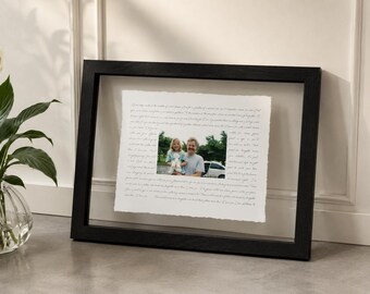 Father of the Bride Gift- Framed picture of Bride and Dad, Personalized Frame for Dad, Father-Daughter Dance, Song Lyrics, Mother-Son Dance