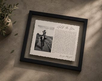 Father of the Bride Gift- Framed picture of Bride and Dad, Personalized Frame for Dad, Father-Daughter Dance, Song Lyrics, Mother-Son Dance