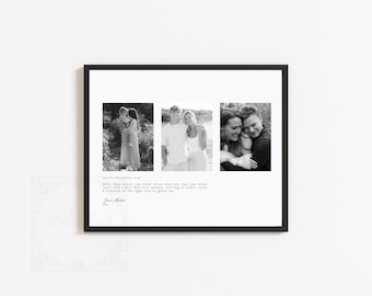 Nostalgic Mother's Day Gift with Childhood Photos, a Sentimental Message, and Kids Name(s) and Birth Dates for Mom or Mom-Like Figure