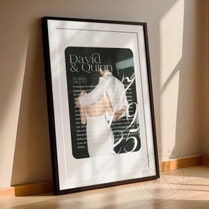 First Dance Song with photo, Wedding Gift Song Lyrics, 1st Anniversary Gift, Gift for Her, One Year Anniversary Gift, customized valentines