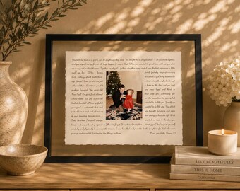 Father of the Bride Gift- Framed picture of Bride and Dad, Personalized Frame for Dad, Father-Daughter Dance, Song Lyrics, Mother-Son Dance