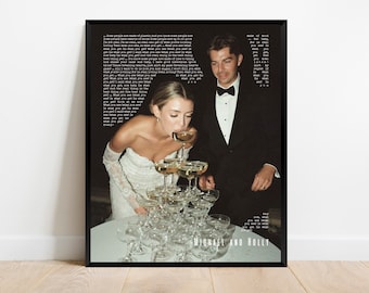 First Dance Song with photo, Wedding Gift Song Lyrics, 1st Anniversary Gift, Gift for Her, One Year Anniversary Gift, Wedding vows wall art