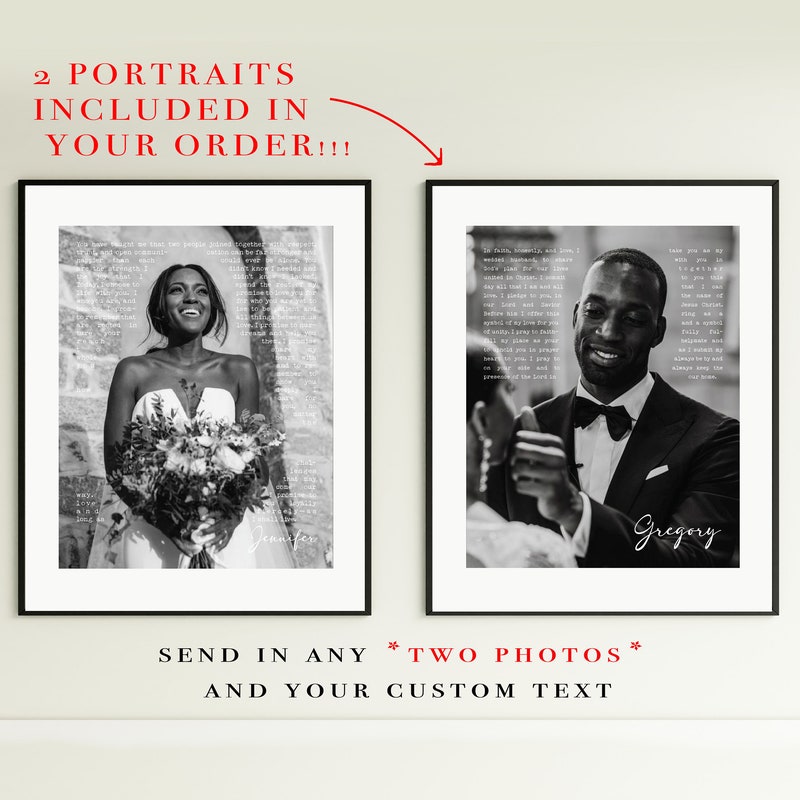 Wedding Vow Canvas Etsy