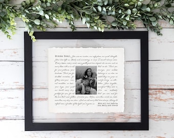 Written Just for Her on Mother's Day, Personalized Framed Letter or Lyrics to Mom or First-time Mom with Photo