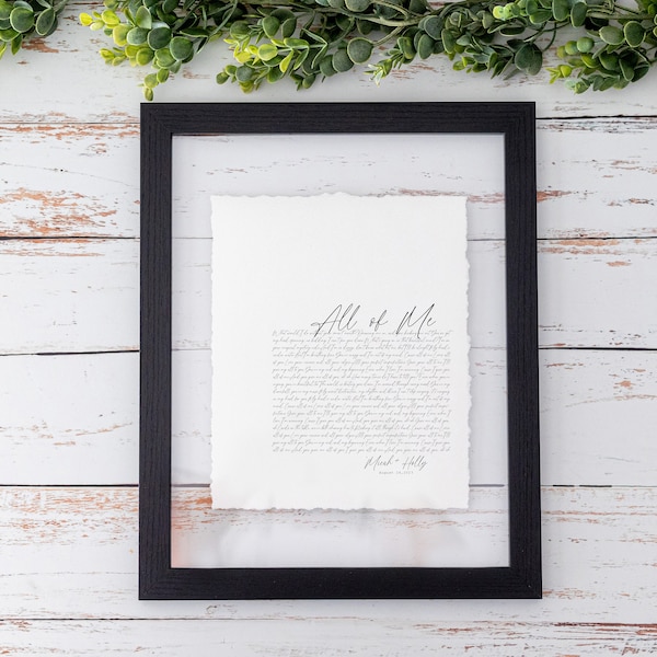 Custom Wedding Song Print First Dance Song Lyrics  Paper Anniversary Gift, First Dance Lyrics,1st Anniversary,Paper Anniversary,Wedding Gift