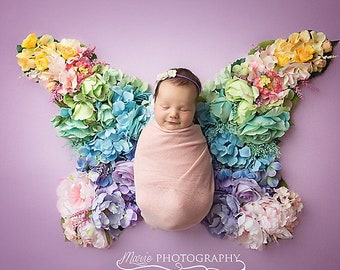 Butterfly newborn digital backdrop floral digital backdrop newborn floral backdrop