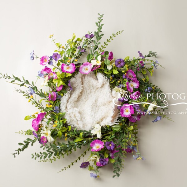 Instant Download newborn digital backdrop!! Spring and Summer  digital backdrop! newborn digital wreath! Easy to use