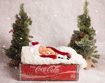 Descarga inmediata! Fondo de Navidad Digital! Fondo de oso de coca cola recién nacido!  Muy fácil de usar! Se ve muy realista!