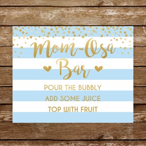 Momosa bar sign printable baby shower mimosa bar sign mom osa sign baby shower bar mimosa bar sign printable baby shower blue and gold 251