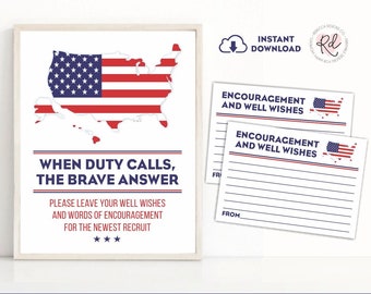 Military party sign printable navy deployment party sign army going away party decor encouragement and well wishes boot camp party sign 328
