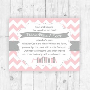 Baby Shower Book Insert Bring a Book Card Printable Bring a Book ...
