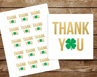 St Patricks Thank You Tags Printable St Patricks Tags Shamrock Thank You Lucky In Love Tags Bridal Shower Tags St Patricks Favor Tags 235
