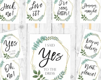 Yes to the Dress Bridal Shower Game, Wedding Dress Shopping Party Game,  Printable Say Yes to the Dress Activity, Fun Bride Game Idea - Etsy