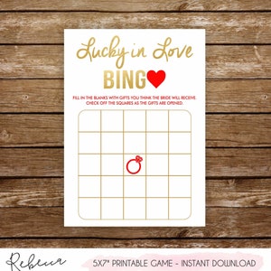 Jogo de bingo para chá de panela, despedida de solteira, bingo, sorte no amor, chá de panela, jogo para imprimir, chá de casal, chá de panela vermelho e dourado 336