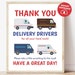 Delivery Driver Snacks Sign Printable Delivery Driver Treats - Etsy