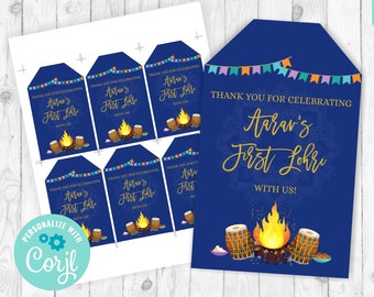 Lohri Favor Tags Printable Lohri Thank You Card Favor Tags Printable Punjabi Celebration Favor Tag India Favor Tags Lohri Favor Decor 300