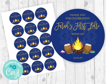 Lohri Stickers Printable Lohri Favor Tags Template Lohri Tags Punjabi Celebration Tags Boy First Lohri Decor Lohri Favors Lohri Invite 300