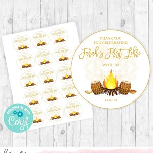 Lohri Stickers Digital Gold Lohri Favor Tags Printable Lohri Tags Punjabi Celebration Tags Girl First Lohri Decor Indian Lohri Favors 300