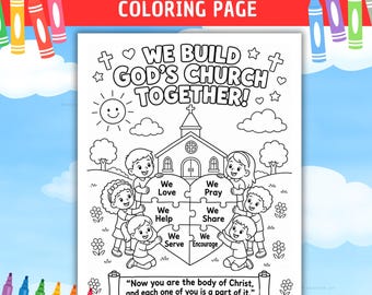 Body of Christ Coloring Page 1 Corinthians 12:27 Bible Coloring Sheet Bible Verse Bible Lesson We Build Gods Church Activity Ministry Kids
