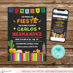 Invitacion cumpleaños fiesta birthday invitation mexican birthday 5 de mayo invitacion mexican party invitation fiesta cumpleaños español image 1